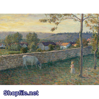 TSD3515 - Tranh sơn dâu chú ngựa và cô bé